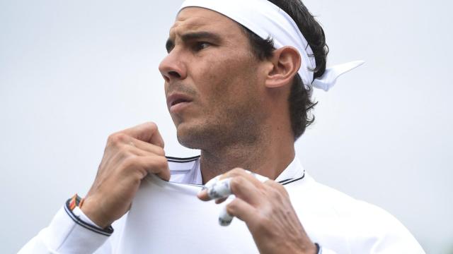 Nadal, antes de su segundo partido en Hurlingham.