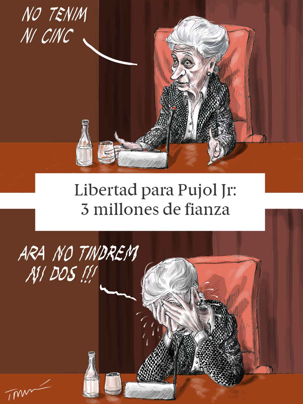 Libertad para Pujol jr. ILUSTRACIÓN: Tomás Serrano