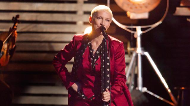 Annie Lennox durante un concierto