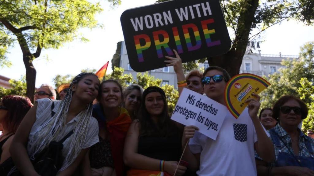 Una de las pancartas de la manifestación.