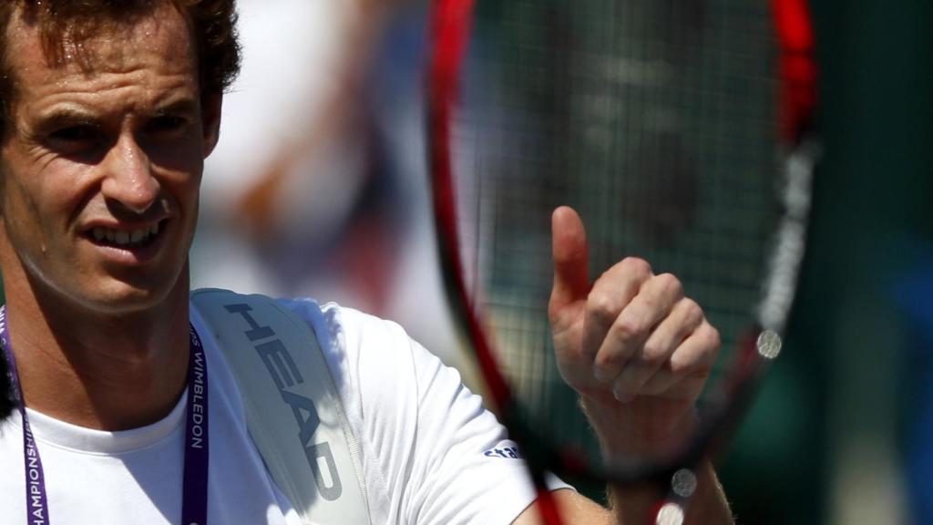 Murray, en su entrenamiento con Dimitrov.