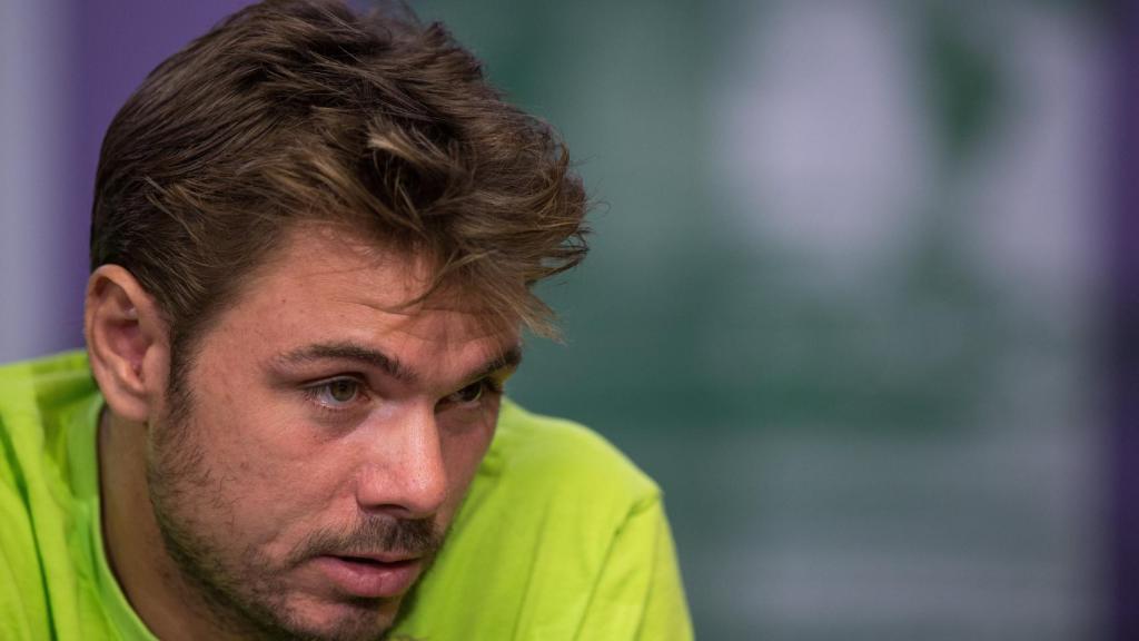 Wawrinka, respondiendo las preguntas de los periodistas.