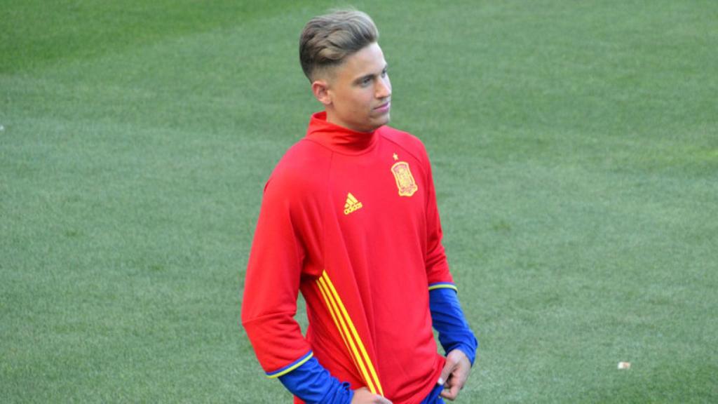 Llorente con la Sub21. Foto: Pedro Rodríguez / El Bernabéu