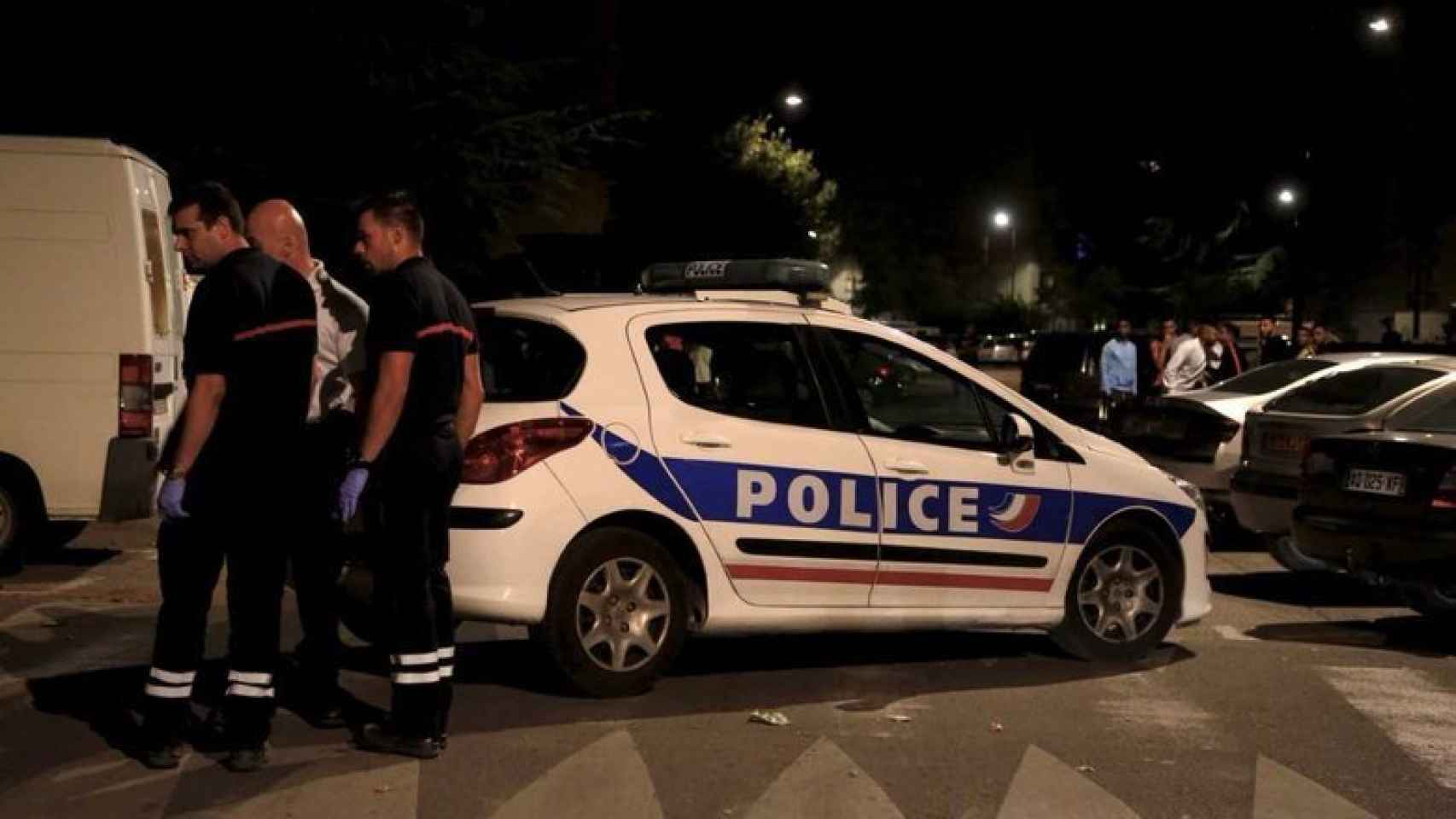 Imagen de la policía francesa en el lugar de los hechos