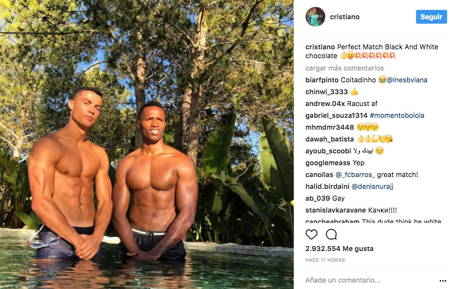 Cristiano junto a su amigo Jose Semedo. Foto: Instagram (@cristiano).