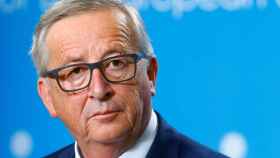 Juncker, durante una conferencia de prensa en Tallin