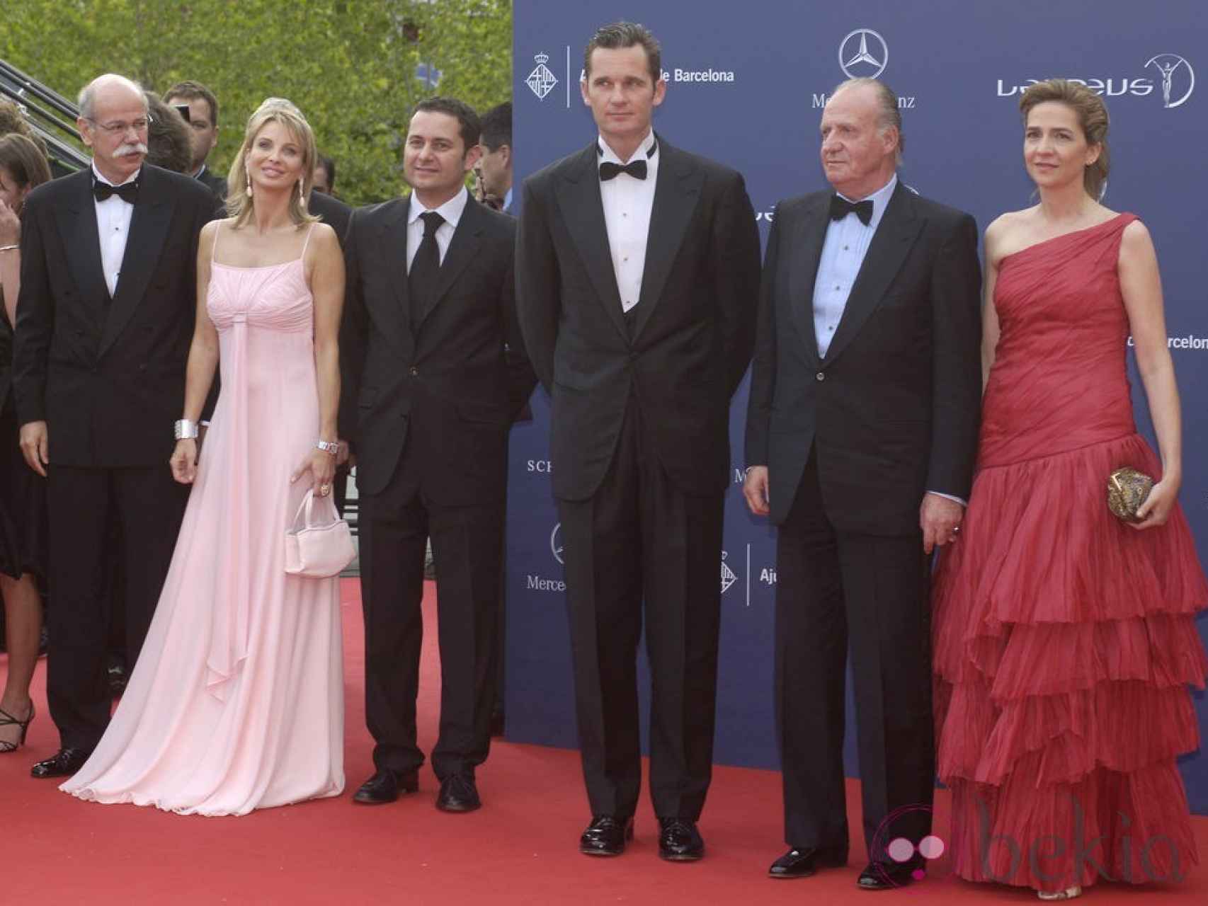 Corinna zu Sayn-Wittgenstein con el Rey Juan Carlos I, la Infanta Cristina e Iñaki Urdangarin.