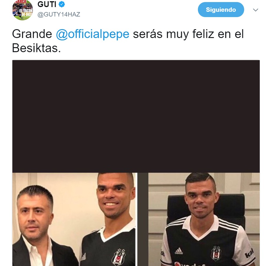 El mensaje de Guti tras el fichaje de Pepe por el Besiktas