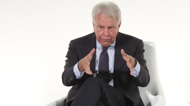 Felipe González, este miércoles durante un debate protagonizado por Cataluña.