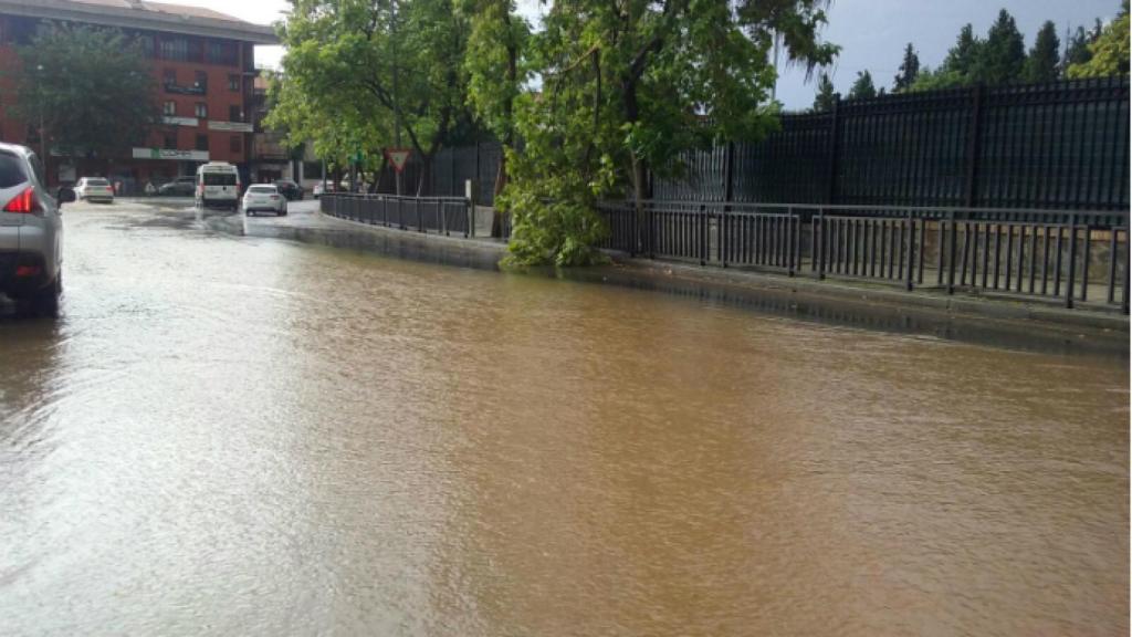 Imagen de Toledo tras la tromba de agua caída este jueves