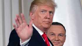 Trump con el presidente polaco este jueves en Varsovia