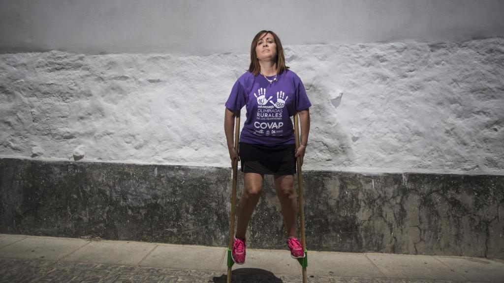 María Isabel González participa por quinto año con su equipo 'Los Tentemozos'.