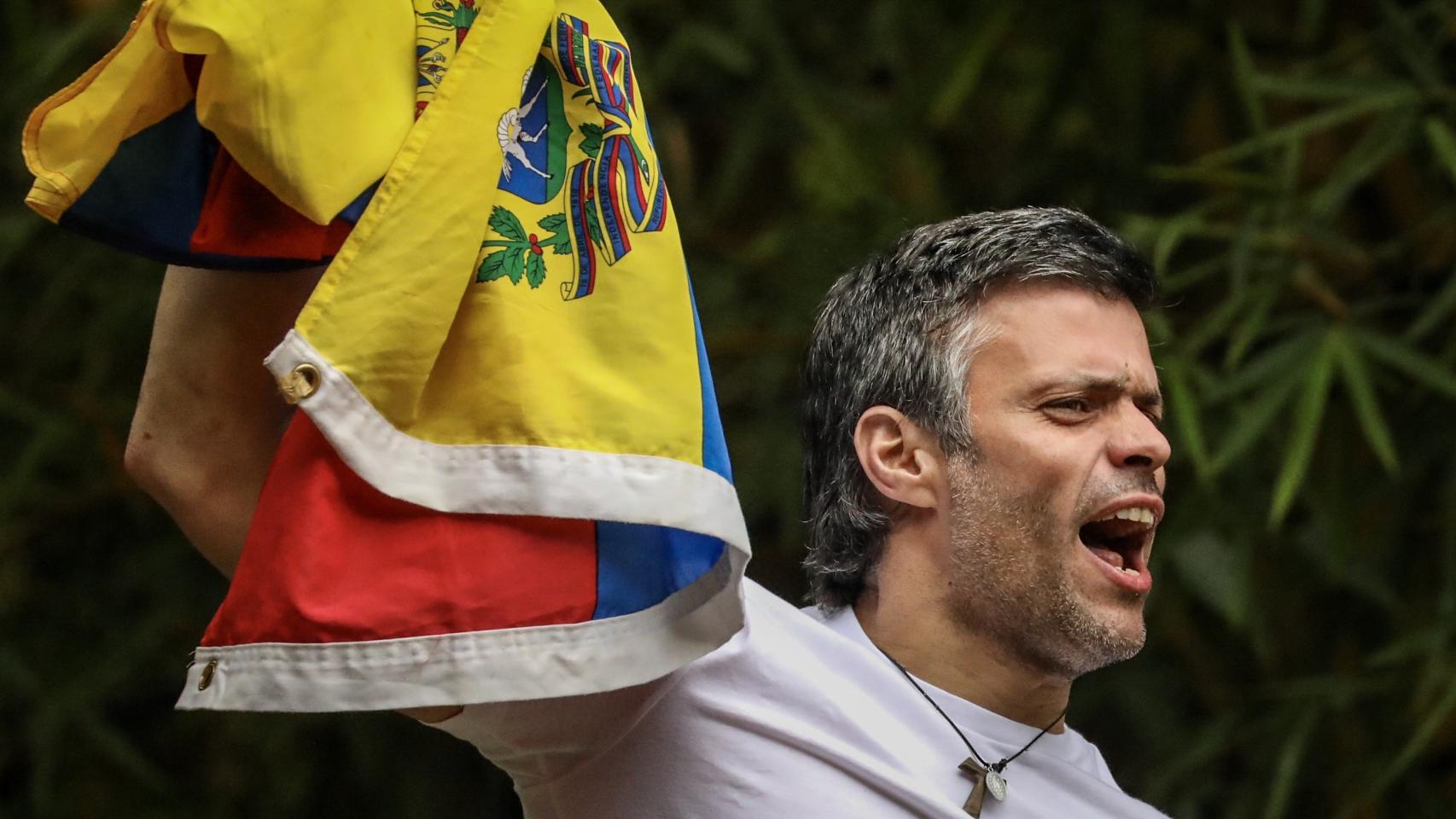 Leopoldo López en su casa de Caracas.