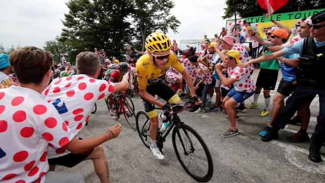 Chris Froome en acción.