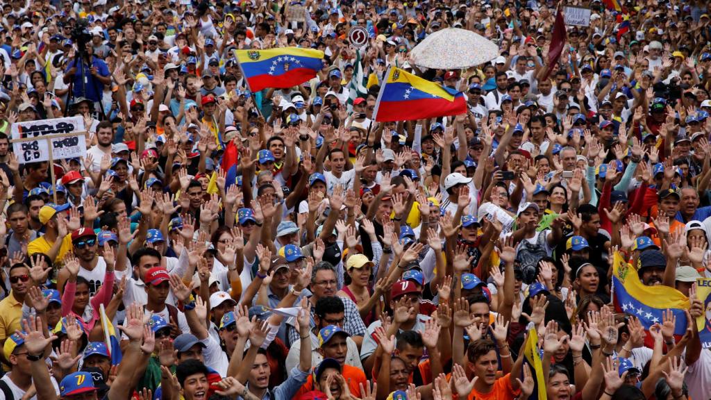 Manifestación en contra del Gobierno de Nicolás Maduro.