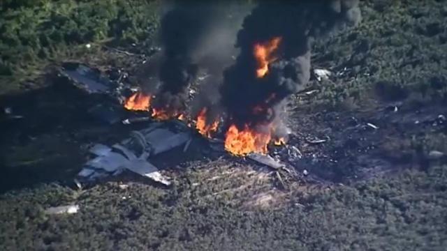 El aparato se ha incendiado al tocar suelo.