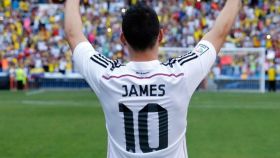 James Rodríguez, el día de su presentación con el Real Madrid.