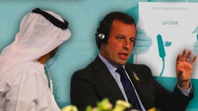 Rosell, en un acto con representantes de Qatar y la elección del emirato para el mundial de 2022.