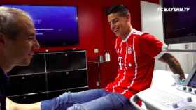 James Rodríguez pasa reconocimiento médico con el Bayern Múnich. Foto: FC Bayern.TV