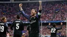Ramos celebrando el pase a Cardiff