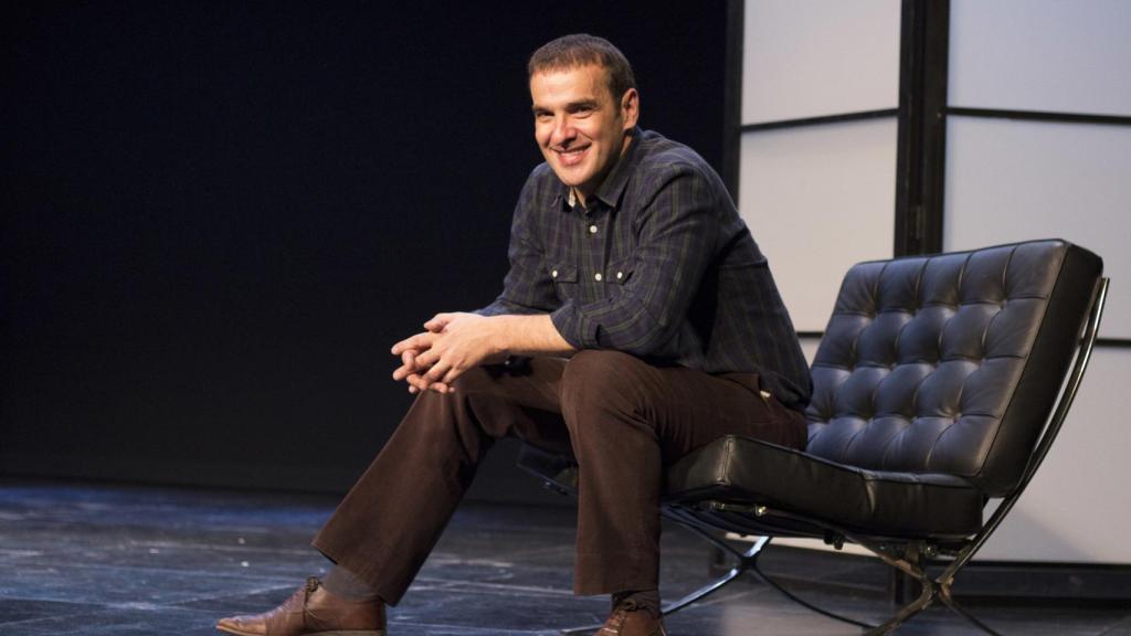 Luis Merlo en la presentación de la obra de teatro 'El Crédito'.