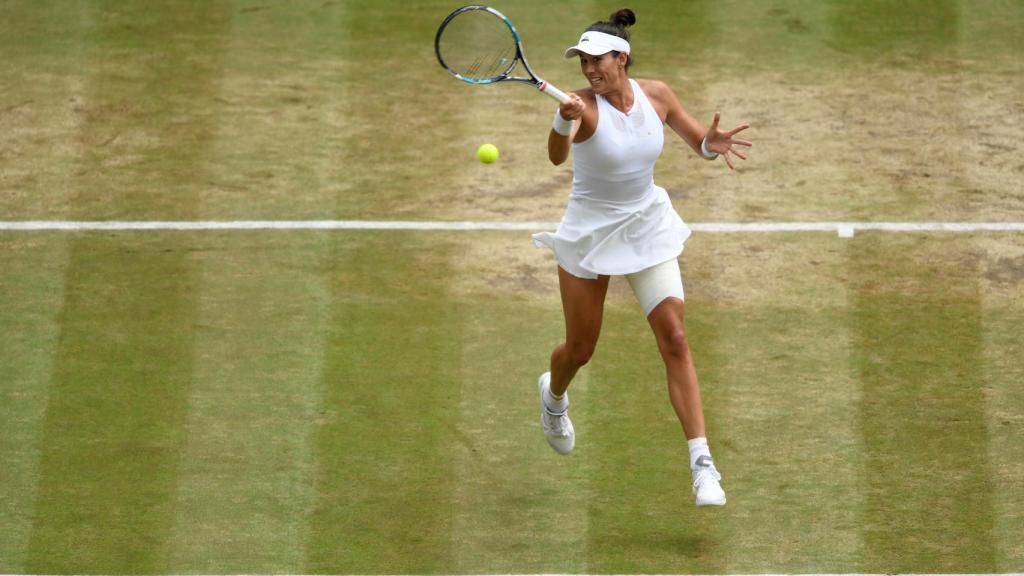 Muguruza, durante el partido ante Rybarikova.