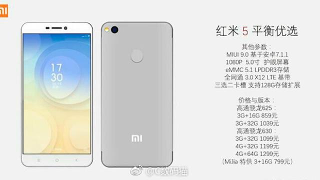 El Xiaomi Redmi 5 aparece en imágenes oficiales con todos sus datos