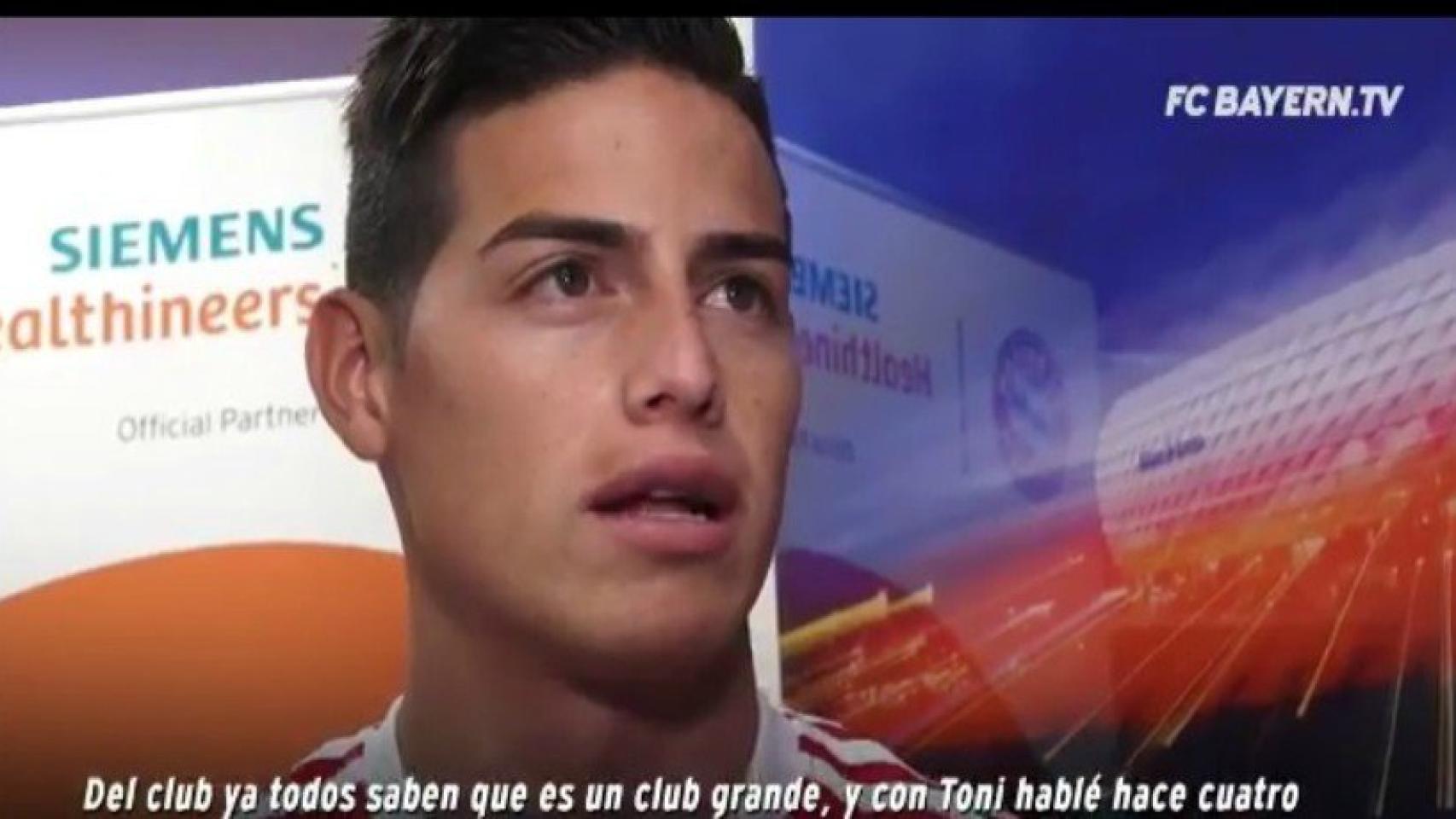 James Rodríguez revela cuándo se decantó por el Bayern