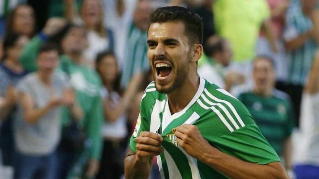 Ceballos celebra un gol con el Betis. Foto Twitter (@DaniCeballos46)