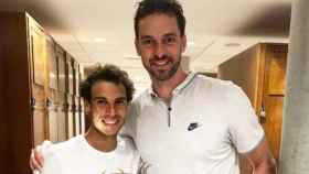 Rafa Nadal junto a Pau Gasol. Foto: Instagram (@paugasol)