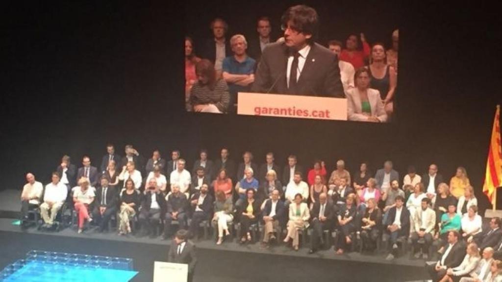 Puigdemont durante el acto.