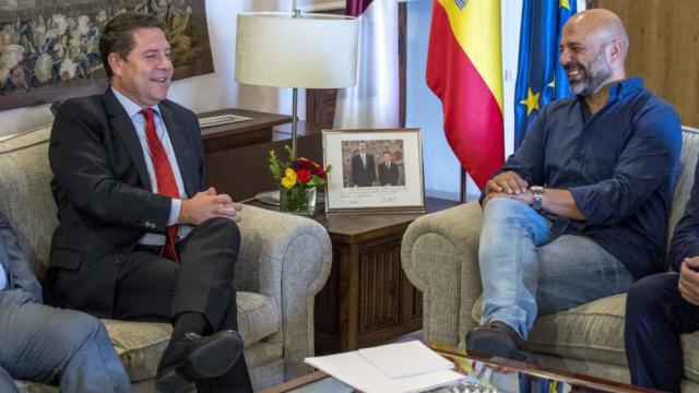 Emiliano García-Page y  José García Molina en la reunión celebrada en Toledo