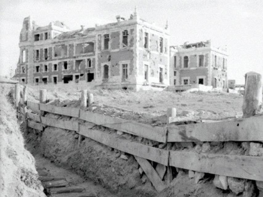 Trincheras excavadas en la Ciudad Universitaria junto a la Casa Velázquez.