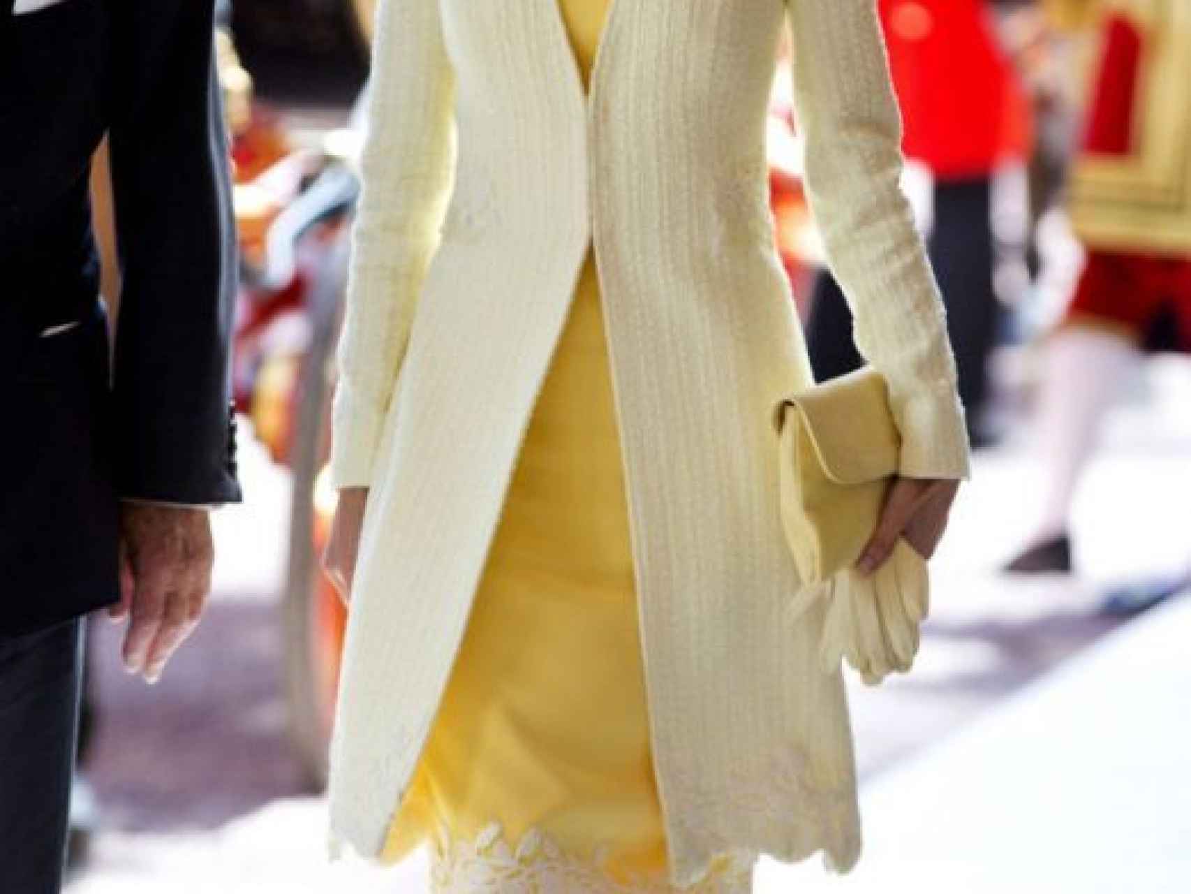Letizia con el traje amarillo con el que conquistó el Buckingham Palace.