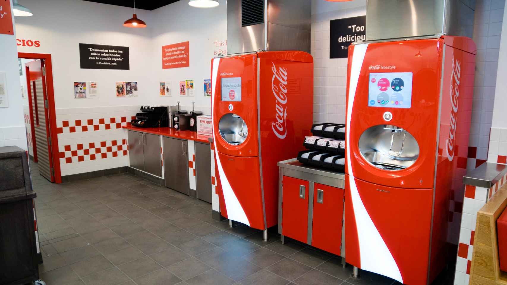 Las máquinas Freestyle de Coca-Cola debutaron en Five Guys
