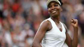 Venus, celebrando una victoria en Wimbledon.