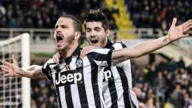 Bonucci y Morata en la Juventus. Foto. juventus.com