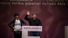 Miguel Urbán y Teresa Rodríguez durante el congreso de Podemos Vistalegre II