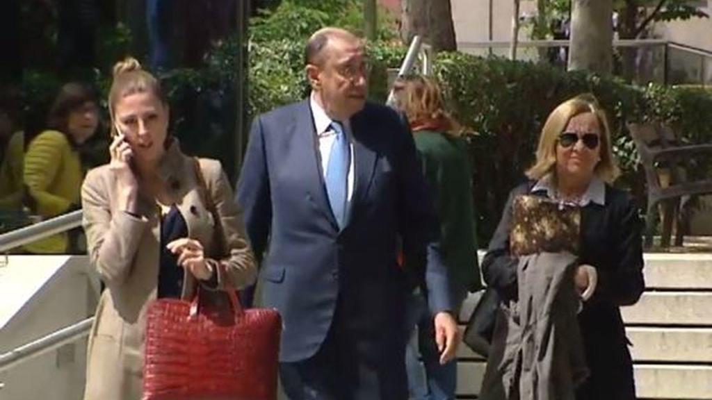 El presidente de La Razón, Mauricio Casals, a su salida de la Audiencia Nacional.