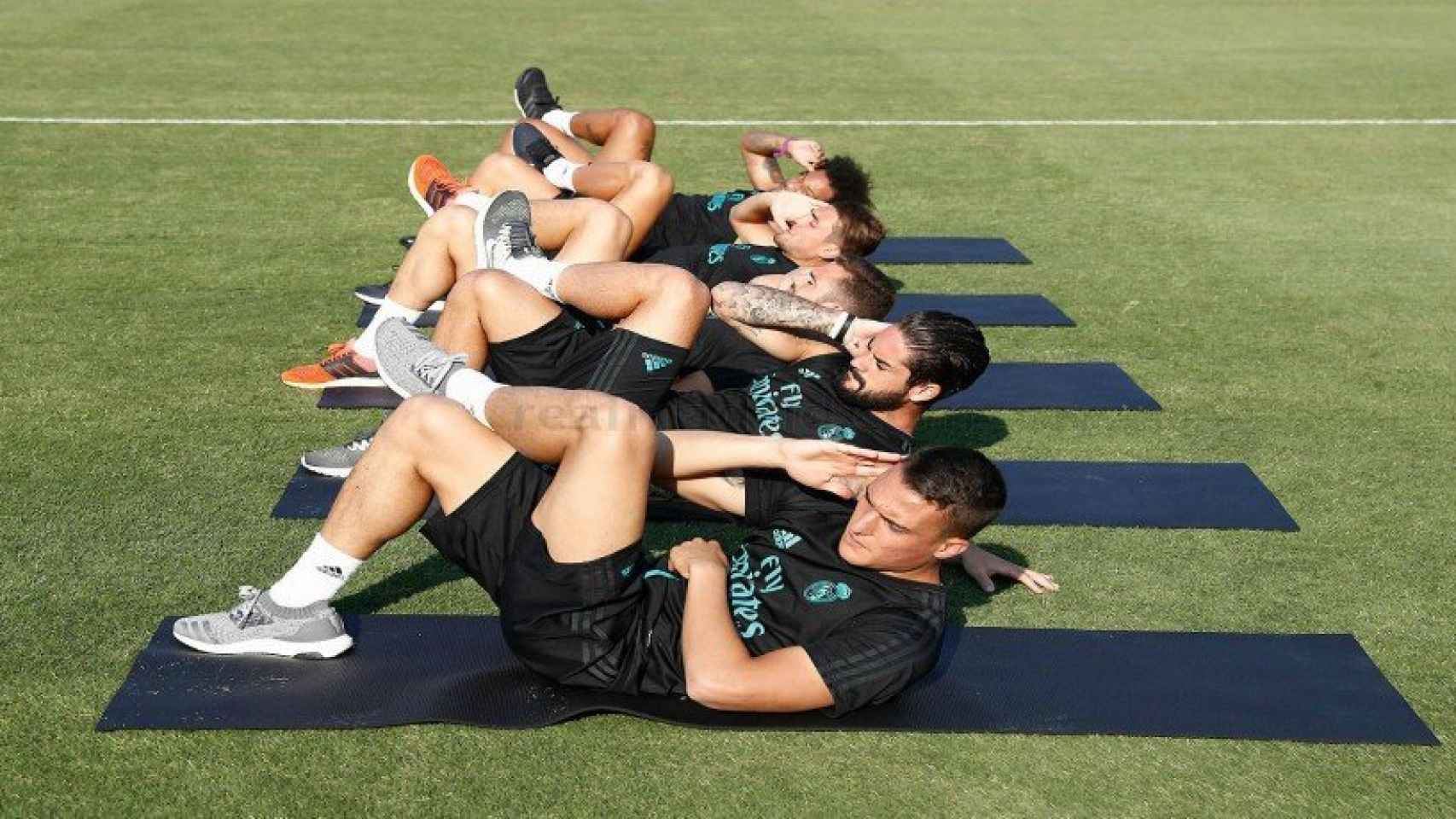 El Real Madrid realiza su tercera sesión de entrenamiento.