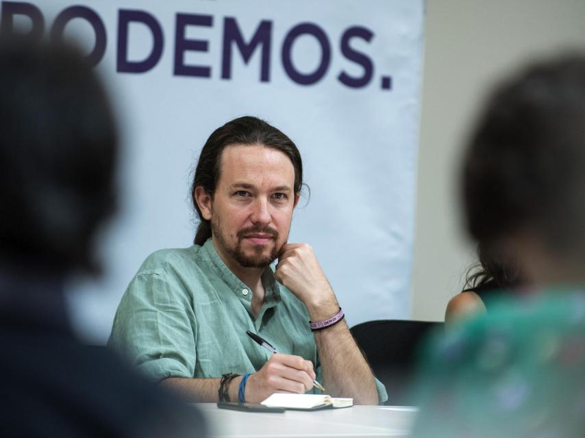 Pablo Iglesias en el Consejo Ciudadano Estatal de su partido en Carranque, Toledo.