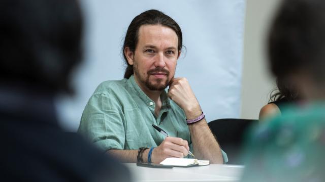 Pablo Iglesias en el Consejo Ciudadano Estatal de su partido en Carranque, Toledo.