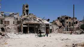Ruinas en la ciudad Siria de Alepo