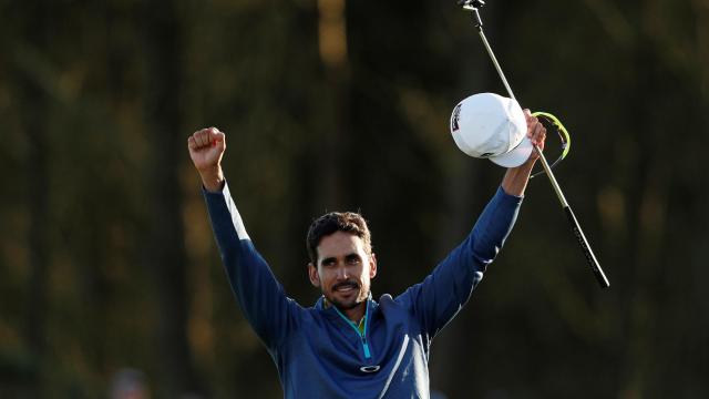 Rafa Cabrera Bello, tras ganar el torneo.