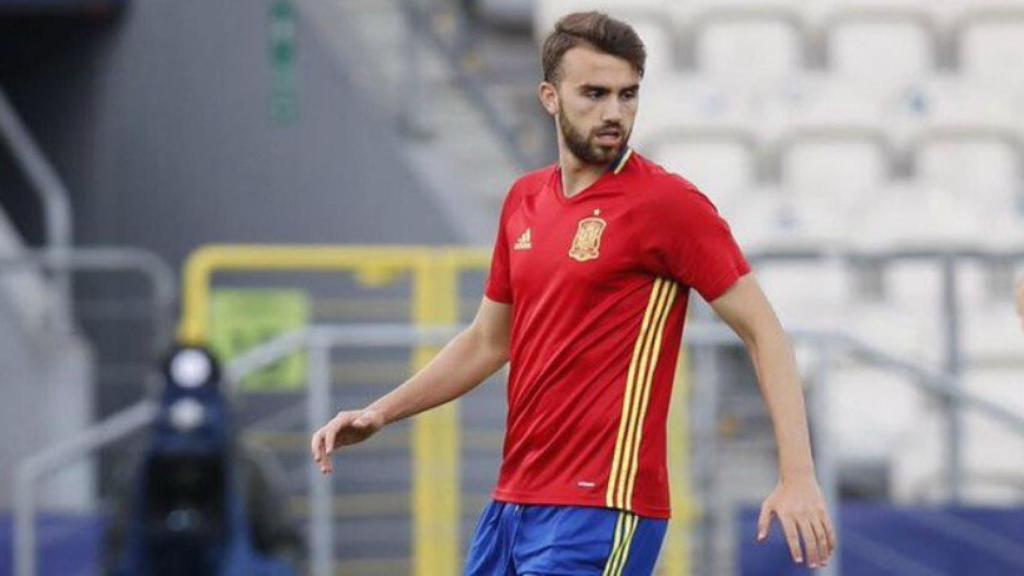 Borja Mayoral, en un entrenamiento con la sub21. Foto Instagram (@borjitamayoral)