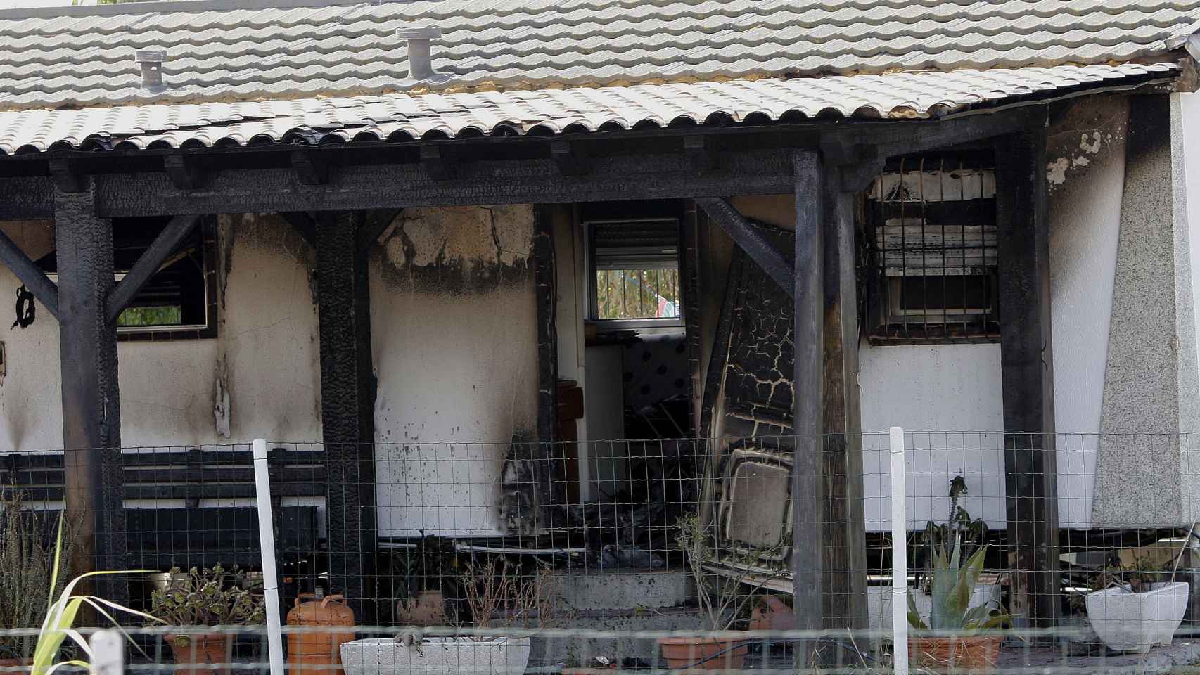 Imagen de la vivienda donde se ha producido el incendio.