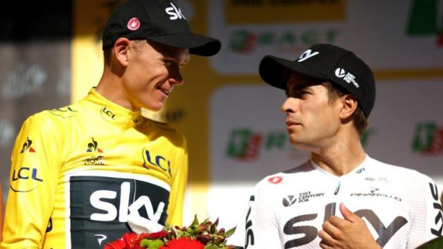 Landa y Froome, compañeros