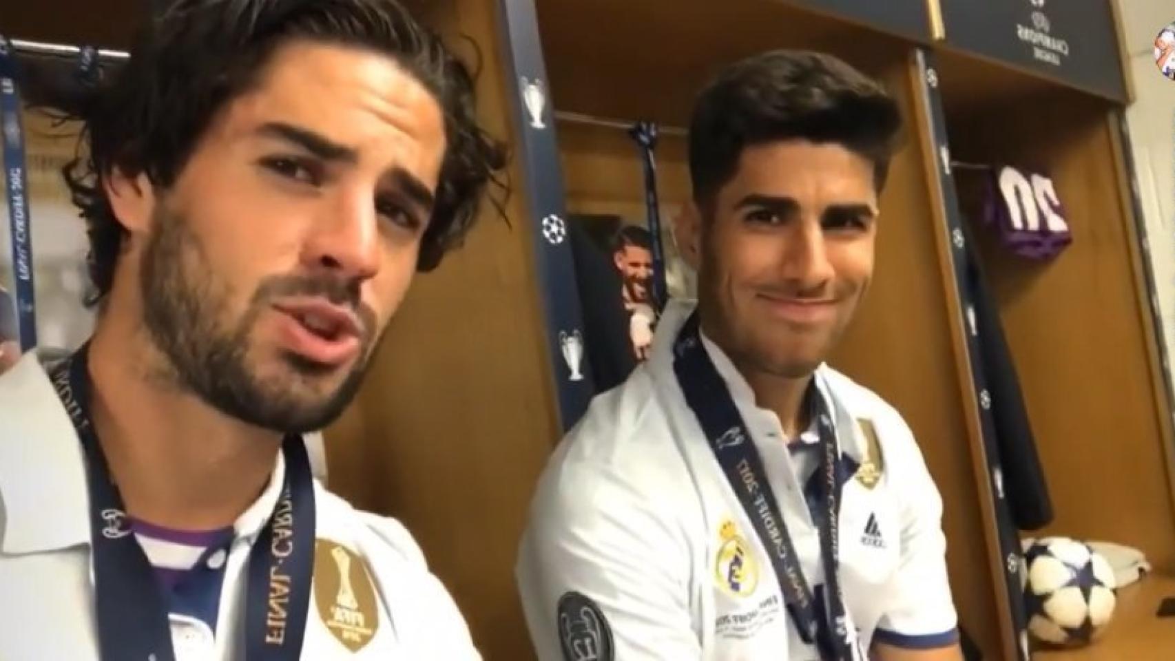 Isco y Asensio vuelven con su broma. Foto: marcoasensio