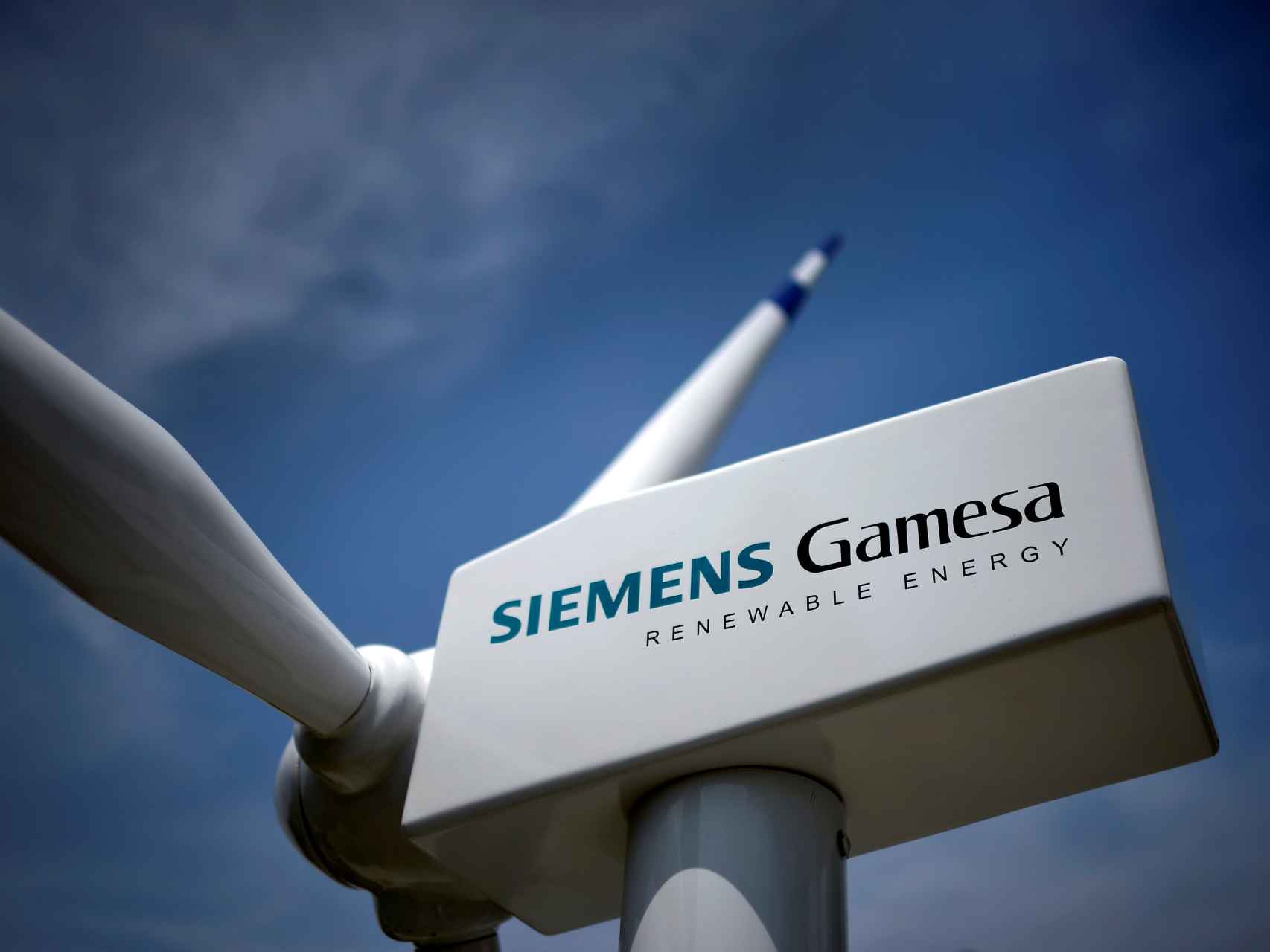 Imagen de una turbina eólica de Siemens Gamesa instalada en Zamudio.