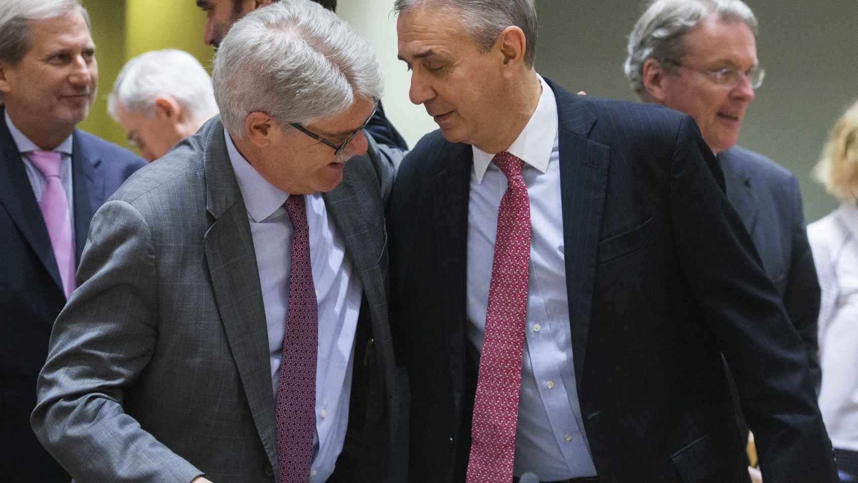 El ministro Alfonso Dastis, durante la reunión en Bruselas